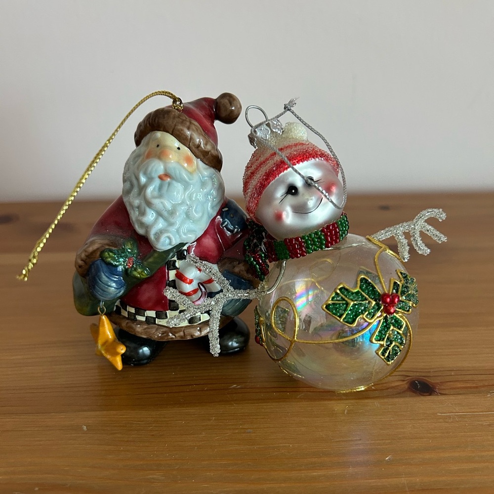 Santa 🎅 & Snowman ⛄️ Ornaments